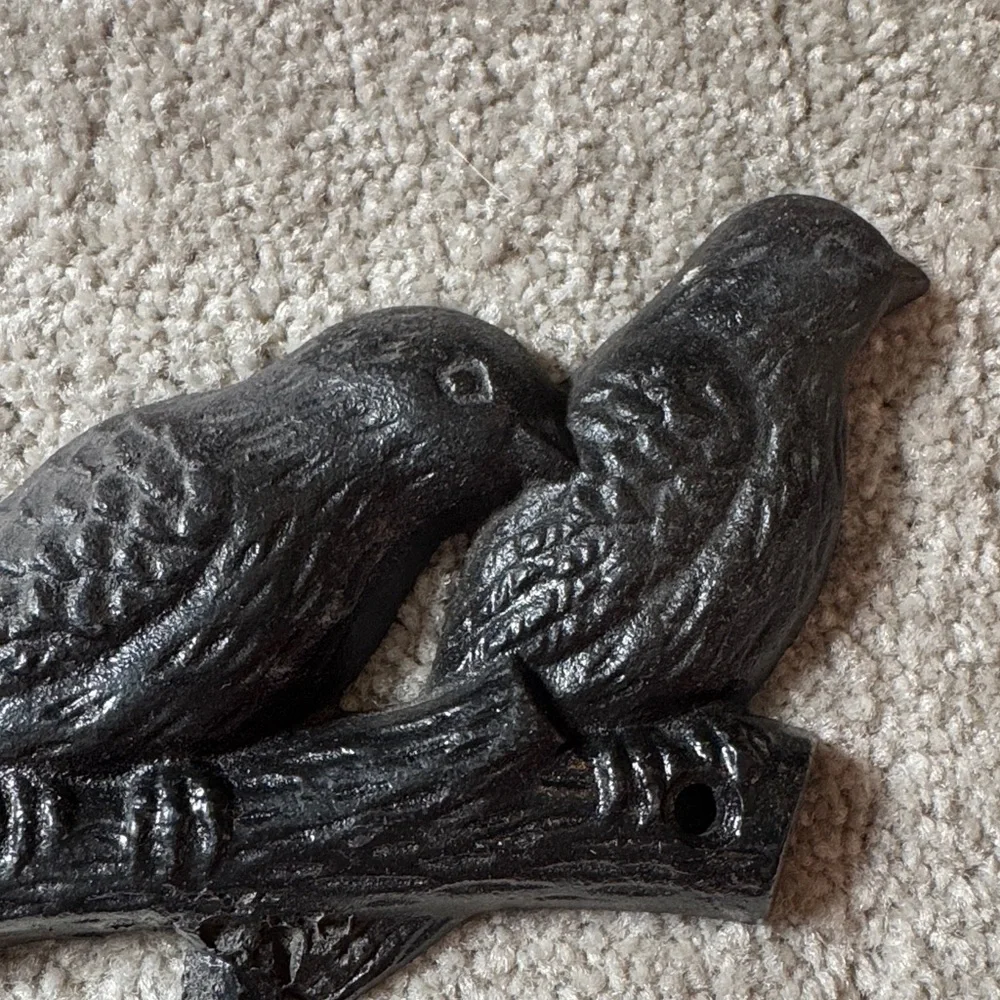 Black wrought iron Bird hook